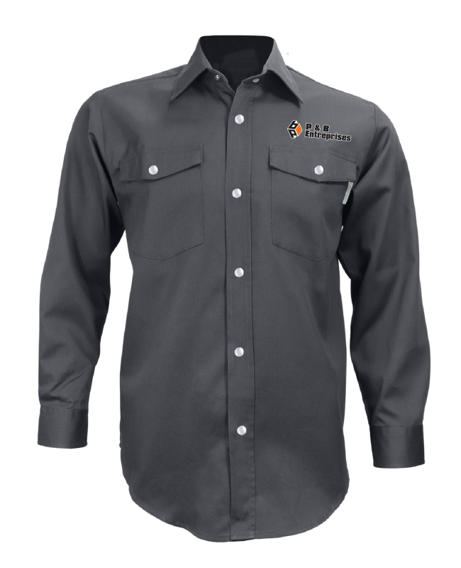 P & B Entreprises - 625 chemise de travail manches longues homme (GRIS) - BR. 12900 (AVG)