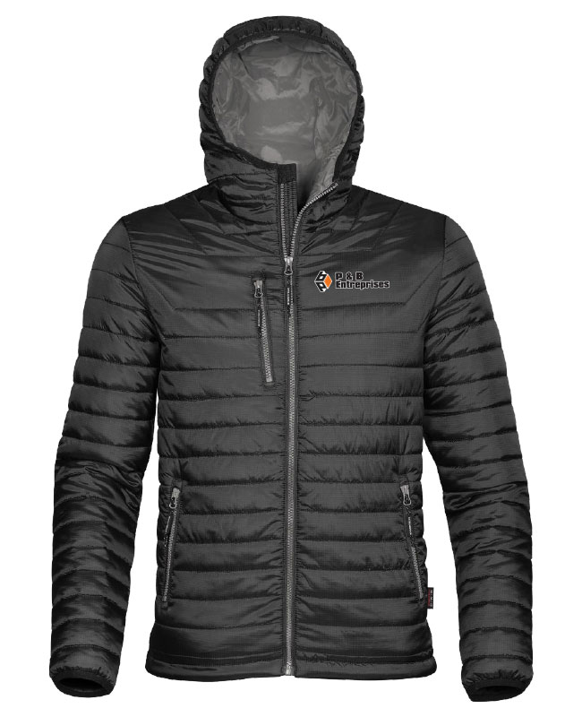 P & B Entreprises - AFP-1 manteau matelassé homme (NOIR/CHARBON) - 12900 (AVG)