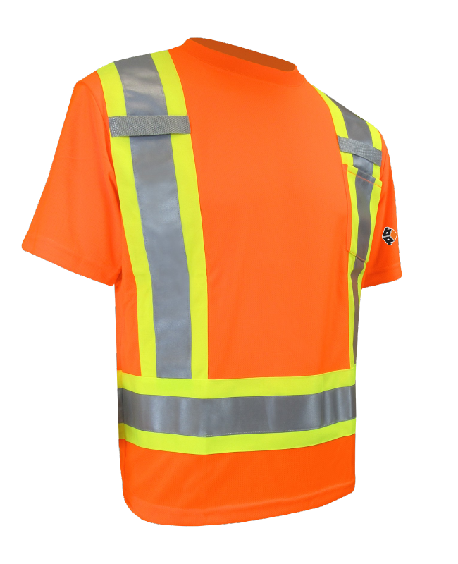 Pavage UCP - 10-662R t-shirt avec bandes réfléchissantes homme (ORANGE) - DTF. DTF-192(MG)
