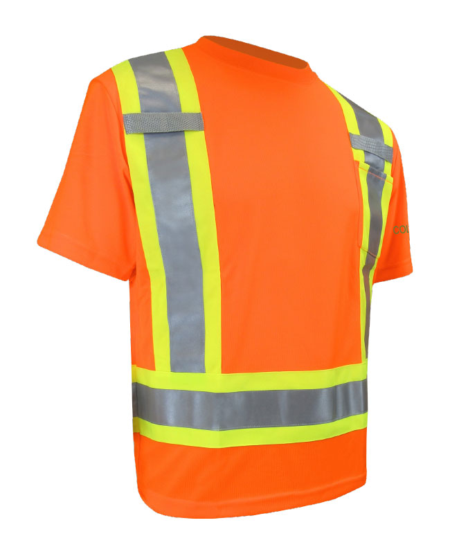 Colacem - 10-662R t-shirt avec bandes réfléchissantes homme (ORANGE) - DTF. DTF-195 (MG)