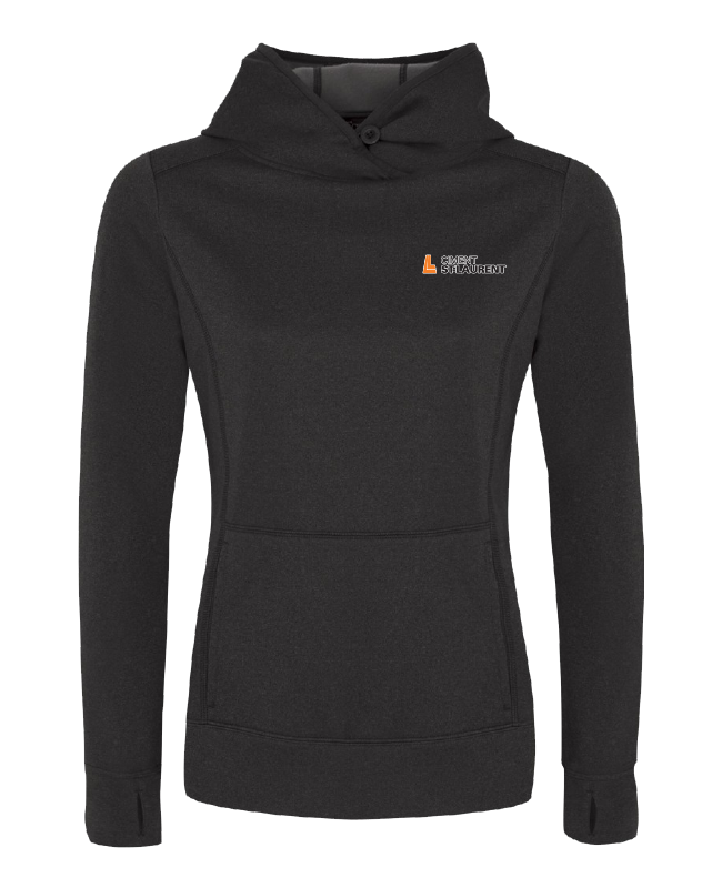 Ciment Saint-Laurent - L2005 molleton à capuchon femme (CHARBON CHINÉ) - SE. S15238 (AVG)