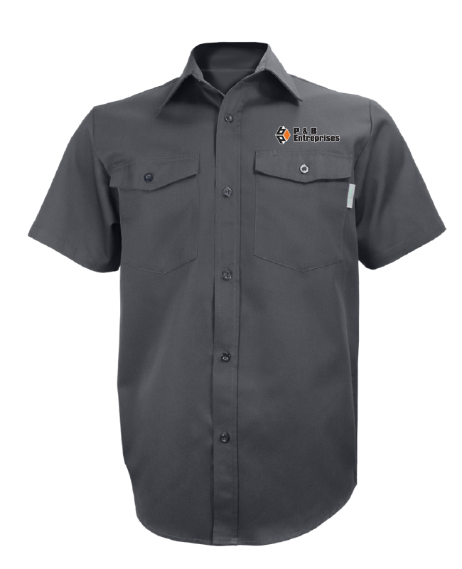P & B Entreprises - 650 chemise de travail manches courtes homme (GRIS) - 12900 (AVG)