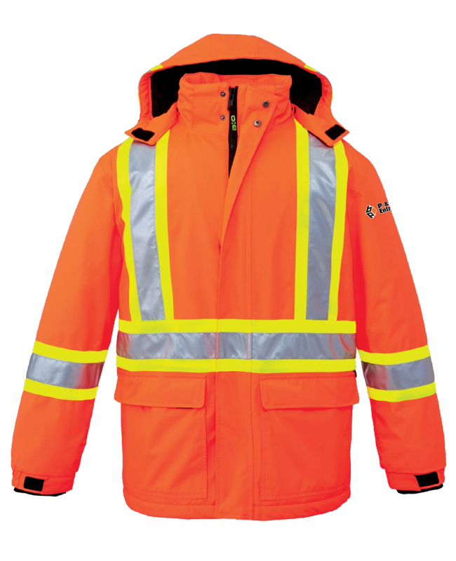 P & B Entreprises - L01250 parka haute visibilité unisexe (ORANGE) - BR. 12900 (MG)
