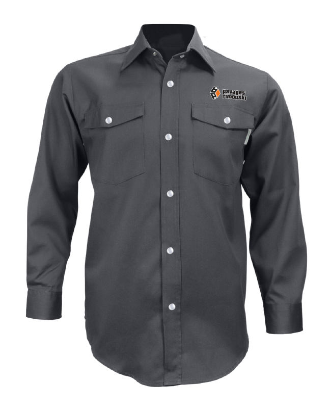 Pavages Rimouski - 625 chemise de travail manches longues homme (GRIS) - 12901 (AVG)