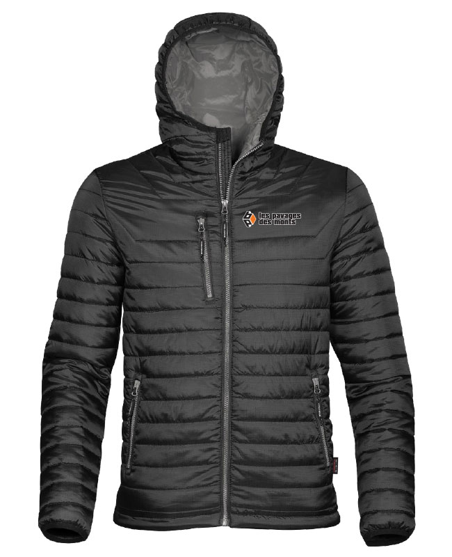 Les pavages des monts - AFP-1 manteau matelassé homme (NOIR/CHARBON) - BR. 12903 (AVG)