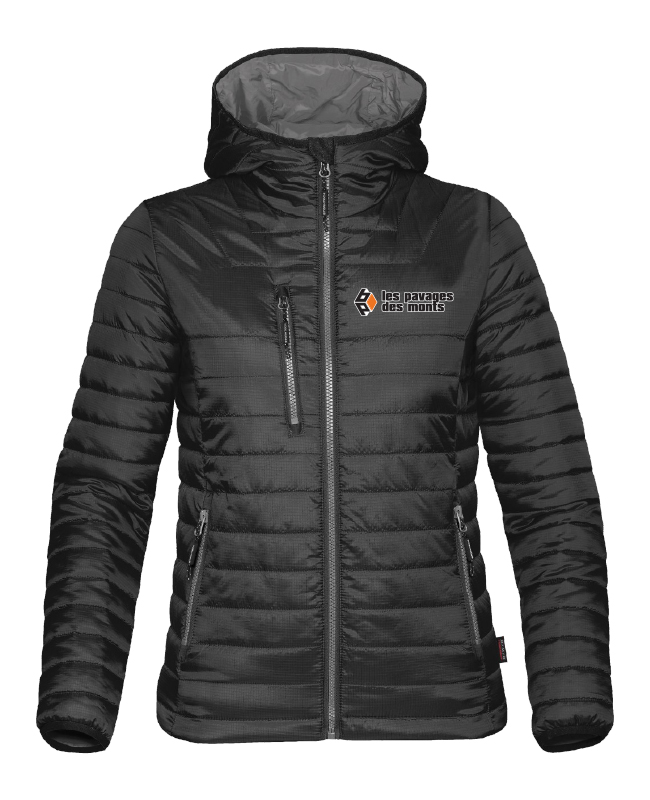 Les pavages des monts - AFP-1W manteau matelassé femme (NOIR/CHARBON) - BR. 12903 (AVG)