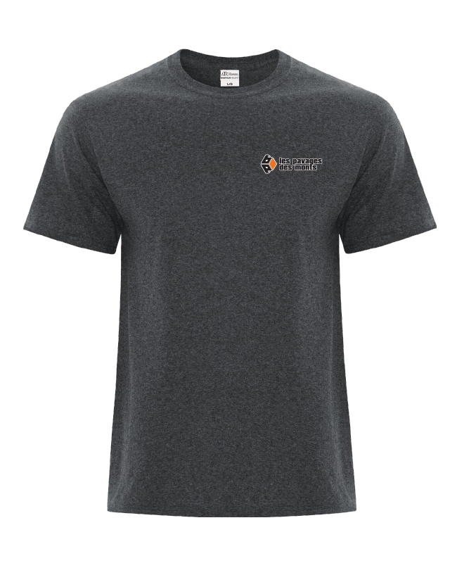 Les pavages des monts - ATC5050 t-shirt manches courtes unisexe (GRIS CHINÉ FONCÉ) - SE. S13969 (AVG)