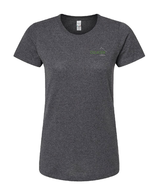 Colacem - 4810 t-shirt col rond femme (GRIS FONCÉ CENDRÉ) - S14392 (AVG)