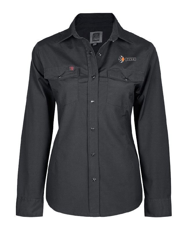 Pavex - PF430 chemise Pilote & Filles manches longues (NOIR) - 12902 (AVG)
