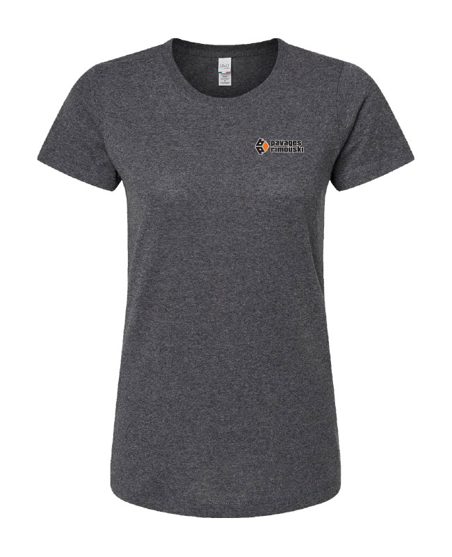 Pavages Rimouski - 4810 t-shirt col rond femme (GRIS FONCÉ CENDRÉ) - SE. S13967 (AVG)