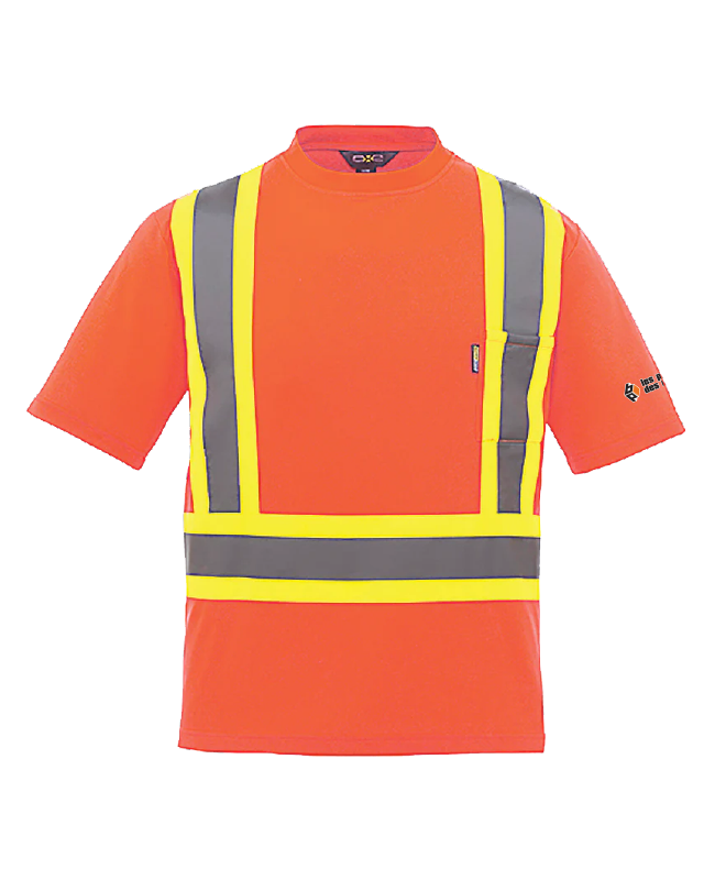 Les pavages des monts - S05960 T-Shirt De Sécurité Haute Visibilité Pour Hommes - DTF. DTF-190 (MG)