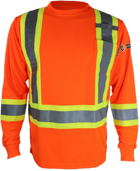 Les Pavages des Monts - STX4LS  T-shirt Hi-viz 4po manche longue - DTF. DTF-190 (MG)