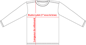 Charte de grandeur ATC1015 (S à 4XL)